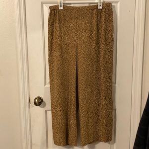 Cheetah Wide Leg Pull on Pants